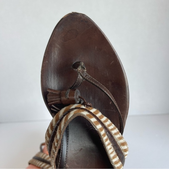 Giorgio Armani Tassel Calf Hair Sandals 38 US (7.5) - Picture 8 of 12